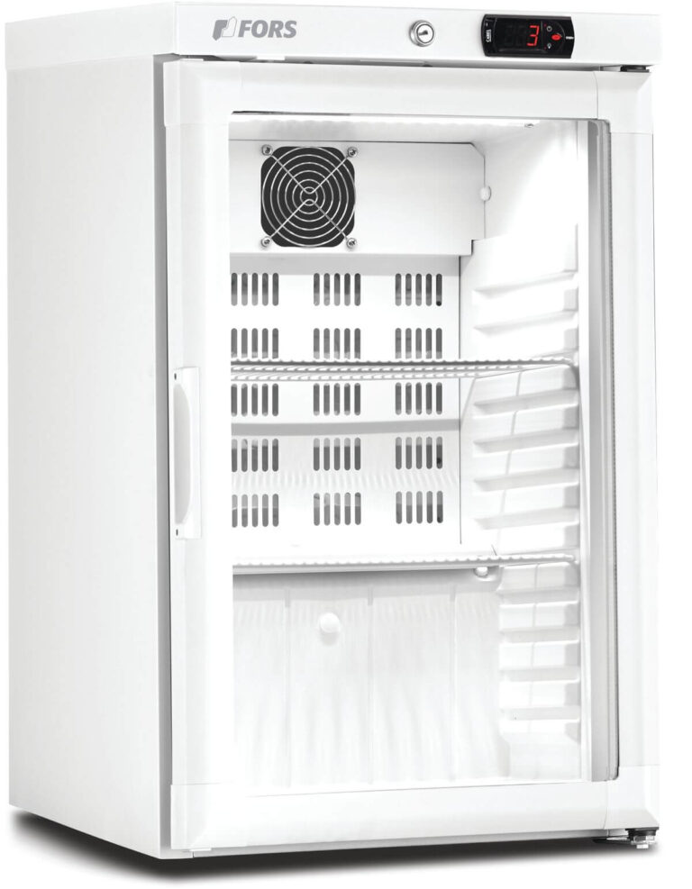 FORS Gewerbe-Kühlschrank, Glastür, weiss, rechts wechselbar (CCV50WG)