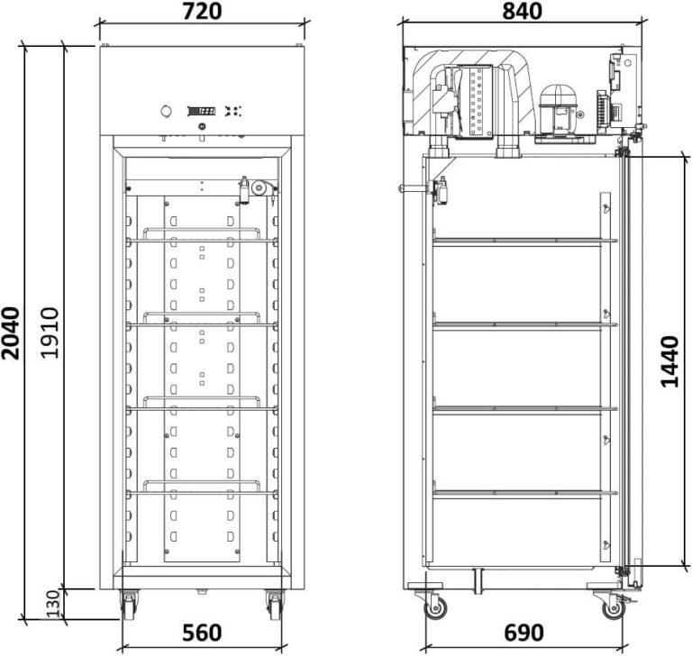 MEDGREE Labor-Gefrierschrank, 204 cm, rechts wechselbar (MLFA 700 S M)