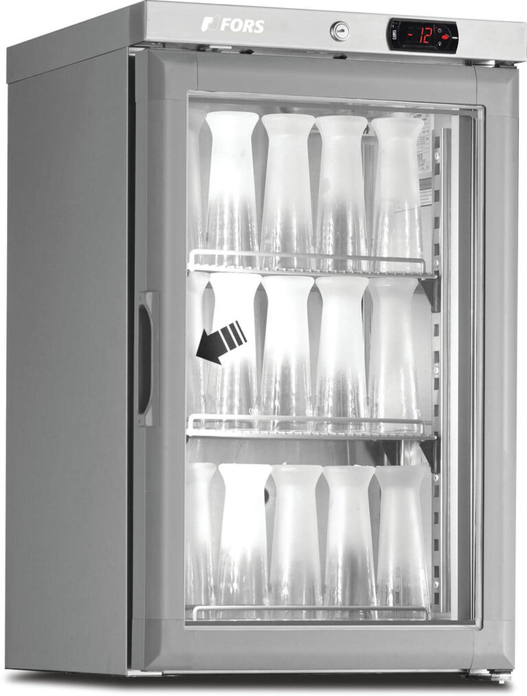 FORS Chiller für Gläser, Glastür, Edelstahl, rechts nicht wechselbar (CFS50GES)