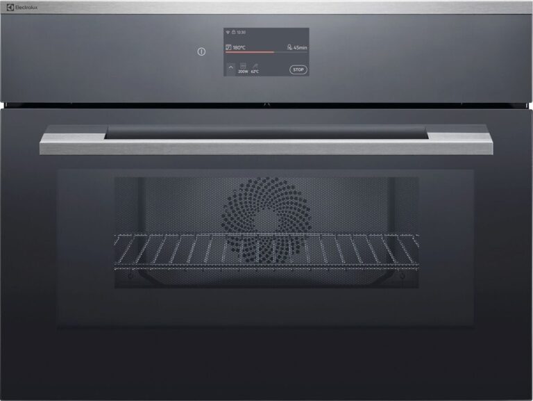 Electrolux Kompakt-Kombi-Mikrowellengerät EB4GL90KCN - Chrom mit Antifingerprint Beschichtung (944005301)
