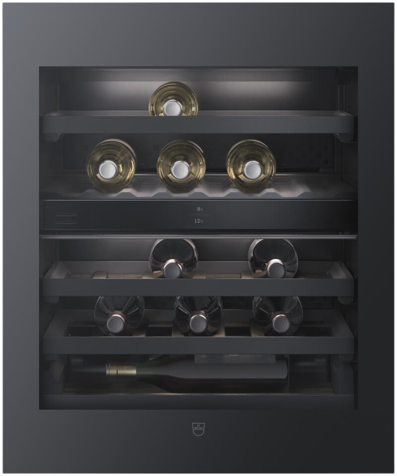 V-ZUG Kühl-/Gefriergerät WineCooler V4000 8U - Spiegelglas Schwarz - links (5115800001)