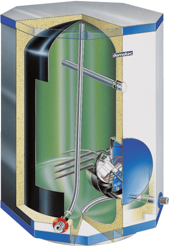 Domotec Einbau-Wassererwärmer 120 l (E 120 42 G) 400 (230)V~ 2.4 (1.2/1.6) kW