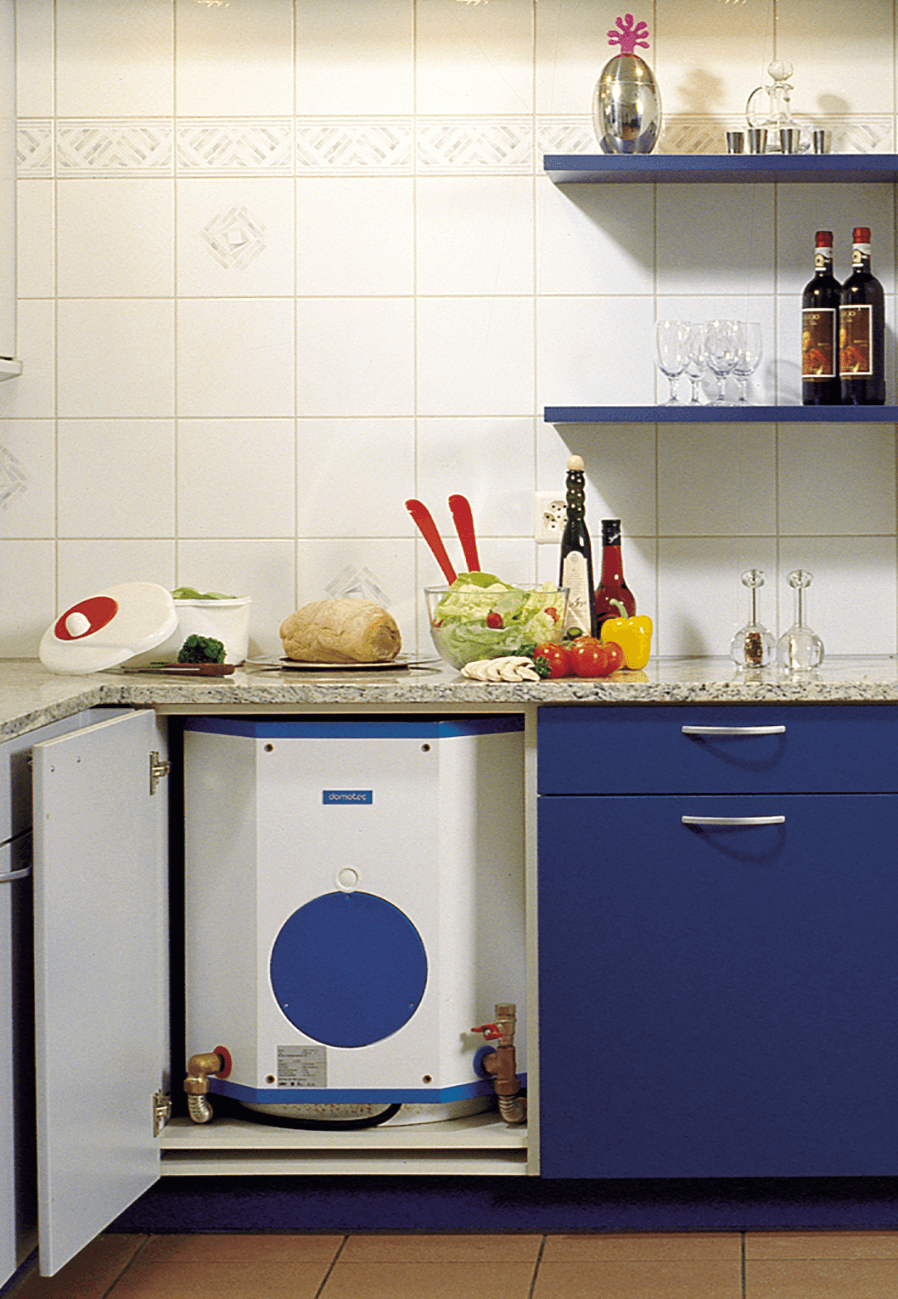 Domotec Einbau-Wassererwärmer 120 l (E 120 K 62) mit Keramik-Heizkörper 400 V~ 1.6 kW 1 Domotec Einbau-Wassererwärmer 120 l (E 120 K 62) mit Keramik-Heizkörper 400 V~ 1.6 kW