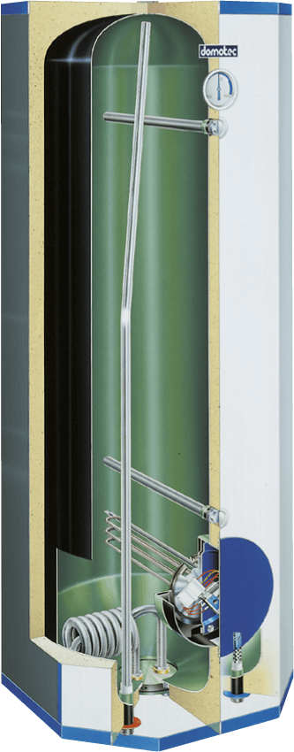 Domotec Hochschrank-Wassererwärmer 200 l (EW 200 81 H) mit Wärmetauscher 230 (400)V~ 2.0 (4.0/2.7) kW