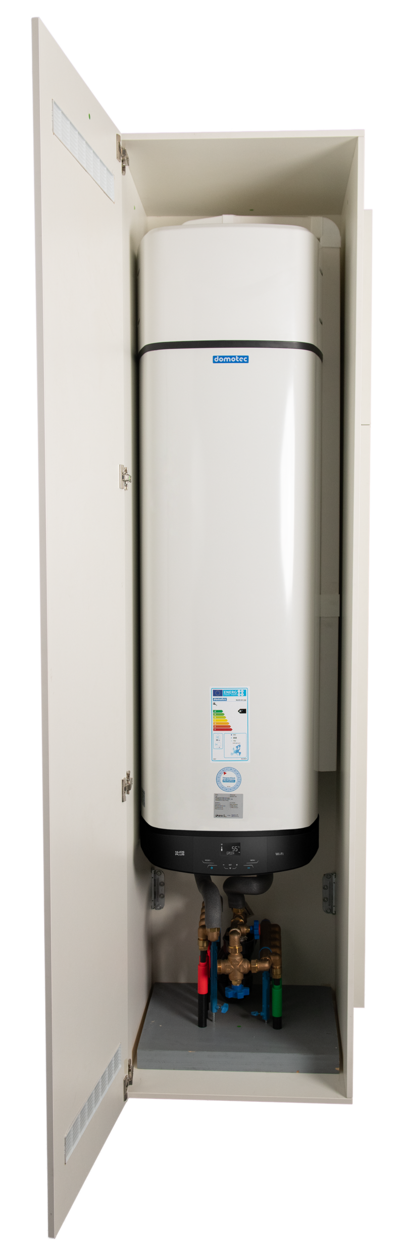 Domotec Warmwasser-Wärmepumpe Luft/Wasser 110 Liter (NUOS E 110 C) Einbau-Modell
