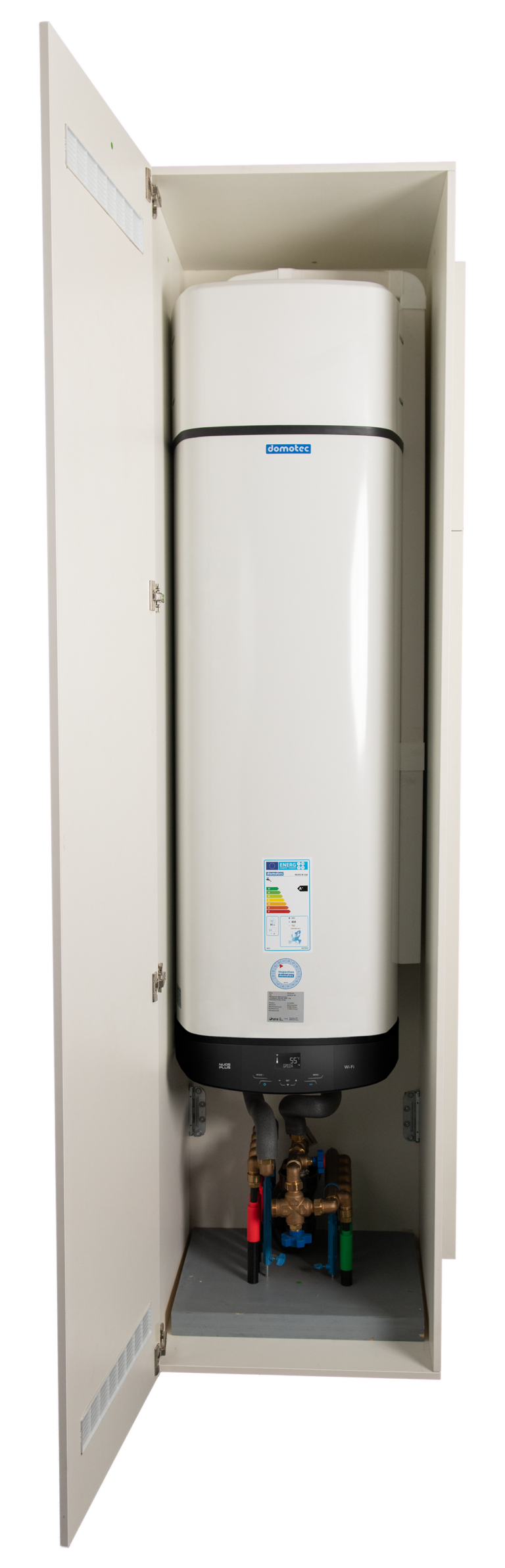Domotec Warmwasser-Wärmepumpe Luft/Wasser 150 Liter (NUOS E 150 C) Einbau-Modell