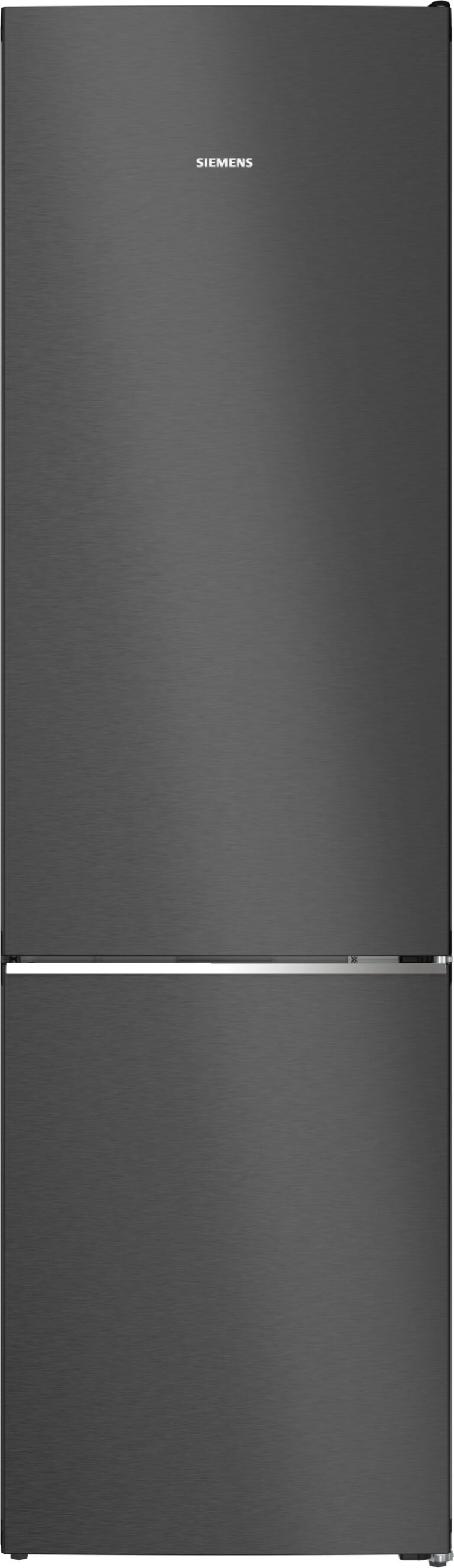 Siemens iQ500, Freistehende Kühl-Gefrier-Kombination mit Gefrierbereich unten, 203 x 60 cm, BlackSteel, Total noFrost (KG39N4X1F)