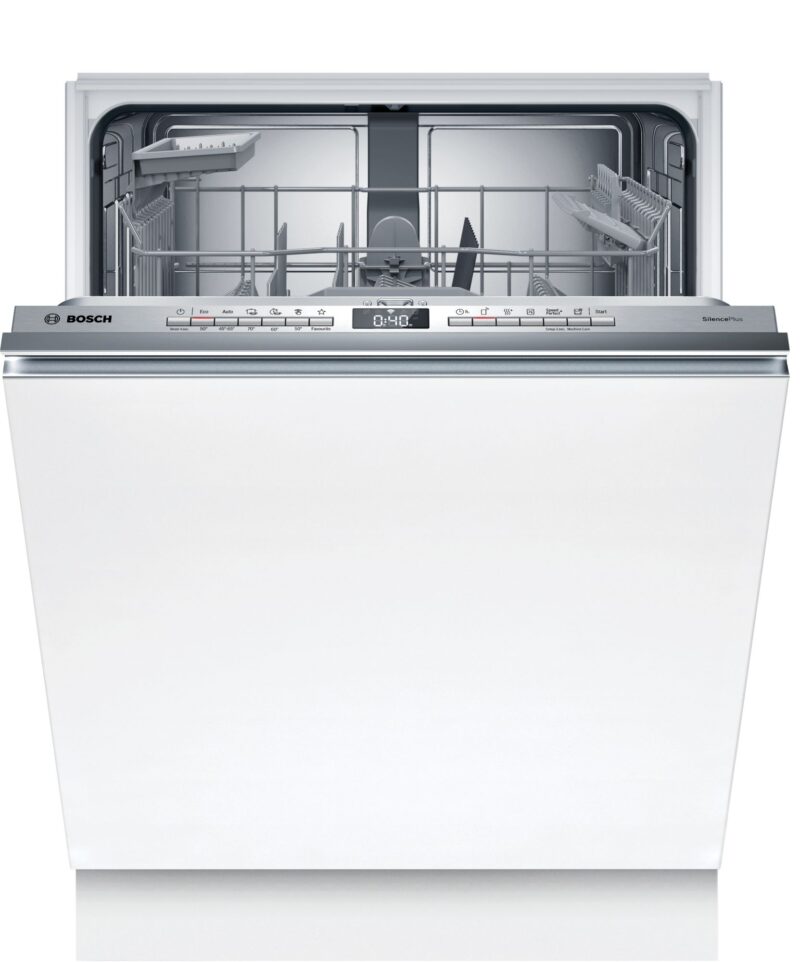 Bosch, Serie 4, Vollintegrierter Geschirrspüler, 60 cm, VarioScharnier für besondere Einbausituationen, XXL (SBH4EAX28E)