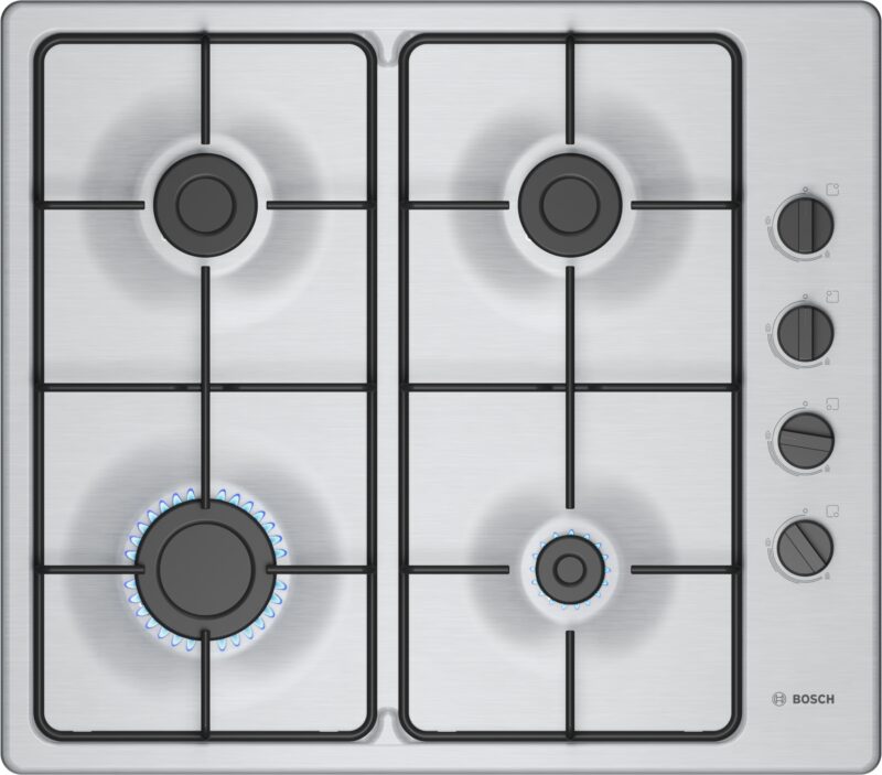 Bosch Serie 2, Gaskochfeld, 60 cm, Edelstahl (PBP6B5K80)