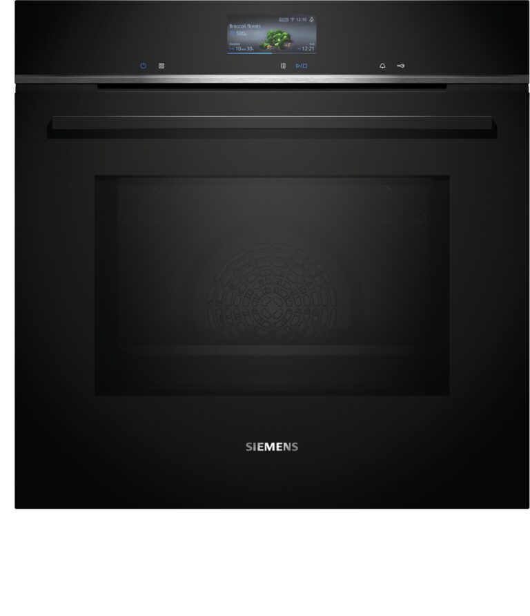 Siemens iQ700, Einbau-Backofen mit Mikrowellenfunktion, 60 x 60 cm, Schwarz (HM776G1B1B)