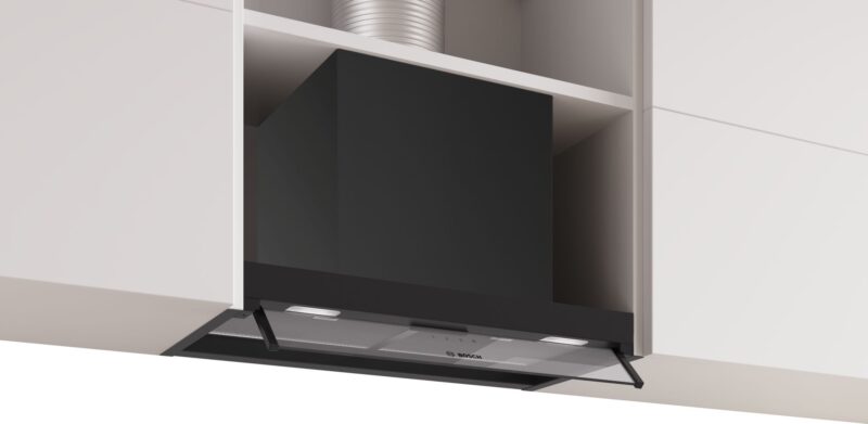 Bosch Serie 4, Integrierte Designhaube, 60 cm, Klarglas, Mattschwarz (DBB65CC60C)