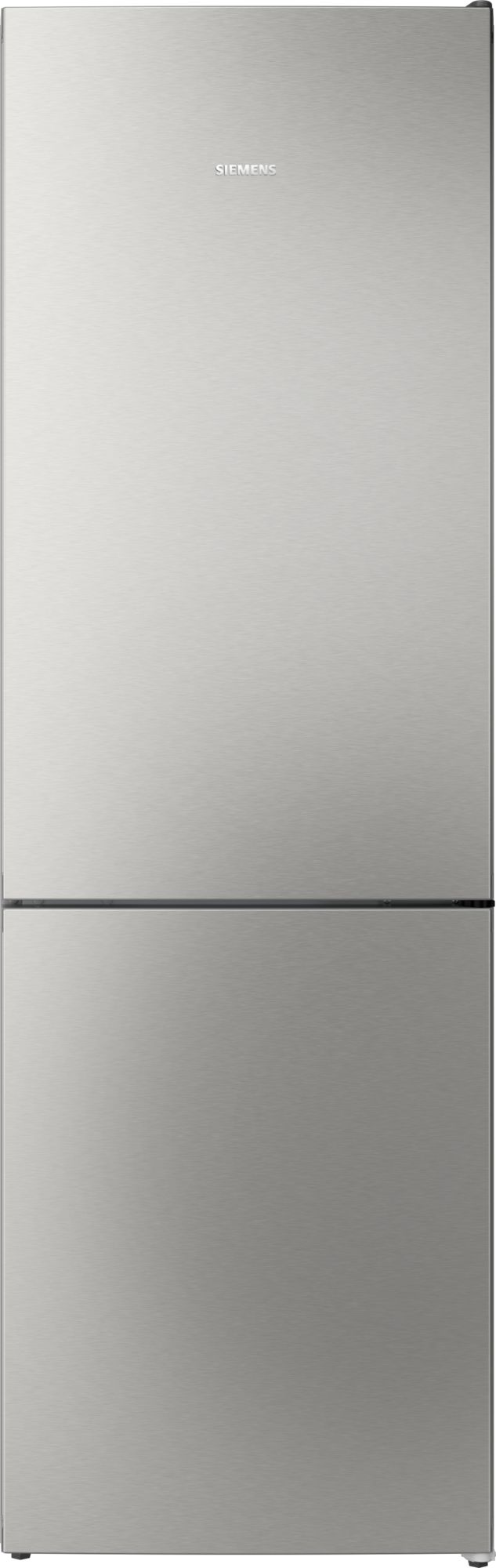 Siemens iQ300, freistehender Kühlschrank mit Gefrierfach unten, 186 x 60 cm, gebürsteter Edelstahl mit Anti-Fingerprint-Beschichtung, Total NoFrost. (KG36NVICG)